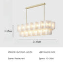 Large Chandelier Wabi Sabi Minimalist Acrylic Lamp for Dining Living Room by Ljojo