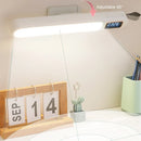 Ljojo LED Desk Clock Lamp: Rotatable Night Light for Bedroom Reading