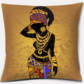 Ethnic African Women Pillowcase by Ljojo | Polyester Cushion Cover for Car & Sofa