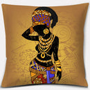 Ethnic African Women Pillowcase by Ljojo | Polyester Cushion Cover for Car & Sofa