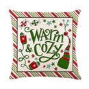 Christmas Decor Pillow Cover 18x18 in Linen Throw - Ljojo Home Decor