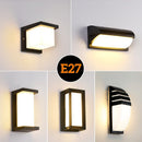 Ljojo 27 Outdoor LED Wall Lamp 15W/25W Waterproof IP65 Aluminum Sconce