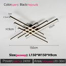 Modern Black Ceiling Lamp Nordic Long Strip Living Room Bedroom Restaurant Home Decoration Indoor Lighting by Ljojo