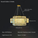 Ljojo Luxury Crystal Chandelier: Elegant Pendant Light for Home Living Room