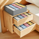 Ljojo™ 24-Compartment Fabric Storage Box: Foldable Stackable Organizer for Socks, Ties, Underwear