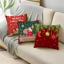 Ljojo Linen Christmas Cushion Cover 45x45cm Home Office Living Room Merry Christmas Gifts