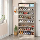 Ljojo™ 9-Tier Wood Shoe Storage Cabinet for 40-45 Pairs, 70.8'' Tall with Open Shelves