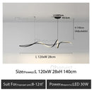 Ribbon Shape LED Chandelier - Modern Aluminum Design for Living Room by Ljojo
