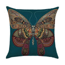 Ljojo Linen Butterfly Flower Sofa Cushion Cover 45*45 - Home Decor Printed Pillow Case