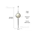 Modern Chrome Metal Floor Lamp with Acrylic Ball | White Yellow Standing Light for Living Room by Ljojo