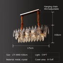 Modern Luxury Crystal Leaf Chandelier For Living Dining Room Pendant Light E14 Ljojo Fixture