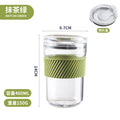 Ljojo 460ml Ins Style Coffee Mug with Lid for Bubble Tea Juice Milk