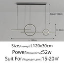 Ljojo Long LED Pendant Light for Dining and Living Room Decor