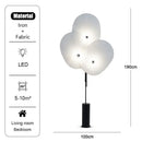 Nordic Style Red Fabric Floor Lamp LED Standing Light for Living Room by Ljojo