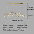 Ljojo LED Pendant Light Stainless Steel Modern Chandelier for Dining Kitchen Island