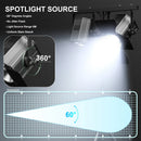 Ljojo™ 4PCS 200W LED COB Par Lights Barndoor Warm&Cold White Spotlights