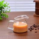 Ljojo 150ml Transparent Small Espresso Milk Pitcher with Handle Heat Resistant