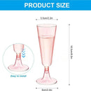 Ljojo 150ml Disposable Champagne Flutes Clear Toasting Glasses for Weddings