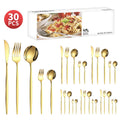 Ljojo 30-Piece Stainless Steel Cutlery Set for Dining Banquets