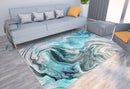 Ljojo Marble Texture Printed Carpet for Home Living Room and Bedroom Decoration