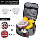 Ljojo Mickey Mouse Insulated Lunch Bag - Cute & Portable Thermal Cooler Box