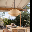 Wabi-Sabi Silk LED Pendant Light Chandelier for B&B Island Loft Decor by Ljojo