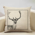 Elk Animal Cushion Cover Sofa Decor Pillow Case Linen Home Decor Ljojo