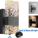 Ljojo Matte Black LED Wall Sconce Dusk to Dawn Outdoor Light