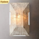 Ljojo LED Copper Marble Wall Lamp for Villa Living Room Corridor Lighting