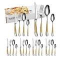 Ljojo 24pc Stainless Steel Tableware Set in Star Color Box - Family Pack