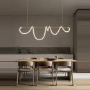 LED Pendant Lamp Modern Linear Ceiling Light Fixture for Bedroom Dining Room by Ljojo
