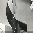 Ljojo Luxury LED Staircase Chandelier: Modern Crystal Lighting Fixture
