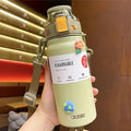 Ljojo 21oz Stainless Steel Water Bottle with Straw and Strap
