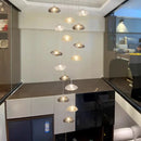 Crystal Chandelier Staircase Pendant Light Modern Luxury Living Room Interior Ljojo Lighting