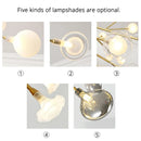 Ljojo Luxury Firefly Chandeliers: Modern Petal LED Pendant Lights for Home Indoor Lighting