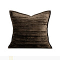 Ljojo Luxe Velvet Brown Coffee Pillowcase for Sofa & Living Room in Squre Shape