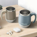 Ljojo 500ml Insulated Stainless Steel Coffee Mug with Lid, for Hot and Cold Drinks