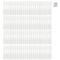 Ljojo 100PCS Plastic Fruit Fork Set for Home, Restaurant, Picnic, Camping - Reusable