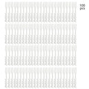 Ljojo 100PCS Plastic Fruit Fork Set for Home, Restaurant, Picnic, Camping - Reusable