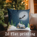 Christmas Digital Printed Pillow Covers by Ljojo for Sofa, Bedroom, Car - Pattern Cushion Cover