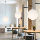 Ljojo Modern Gold Acrylic Ball Pendant Light for Bedroom and Bar Decor