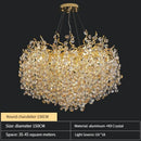 Gold Round K9 Crystal Chandelier Lamp for Luxe Home Decor by Ljojo