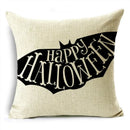 Black White Happy Halloween Trick Or Treat Pillowcase for Ljojo Décor