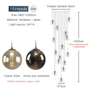 2025 Glass Ball Chandelier Spiral Light G4 Led - Modern Villa Lighting by Ljojo