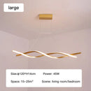 Ljojo Modern Led Pendant Lamp Dimmable Black Gold Chandelier for Dining Living Bedroom
