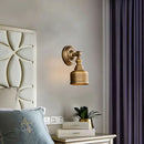 Ljojo American Classic Old Copper Wall Lamp Brass LED Home Decor Indoor Parlor Sconce