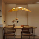 Nordic Wood Fish Bone Pendant Light for Living Room - Ljojo