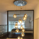 2025 Glass Ball Chandelier Spiral Light G4 Led - Modern Villa Lighting by Ljojo