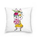 Easter Bunny Polyester Throw Pillow for Home Decor Sofa by Ljojo