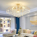 Ljojo Luxury Crystal Chandelier LED Ceiling Light for Living Room Dining Bedroom